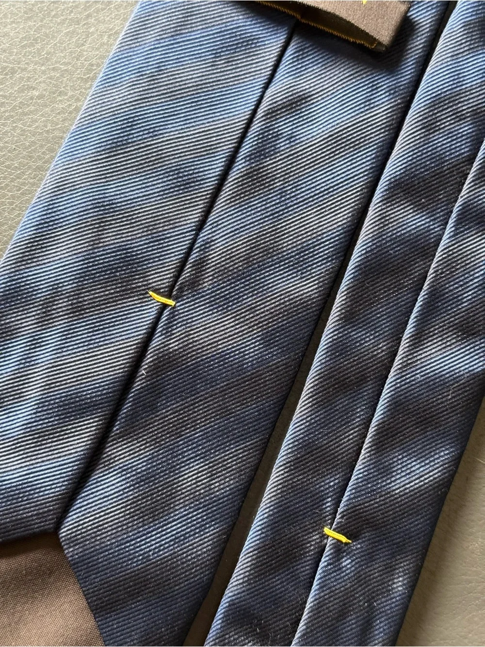 Men's Navy Blue Striped Tie Louis Vuitton - Men’s tie blue tie gift for husband